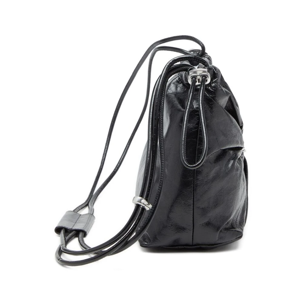 Diesel Zwarte Trekkoord Schoudertas Black Dames