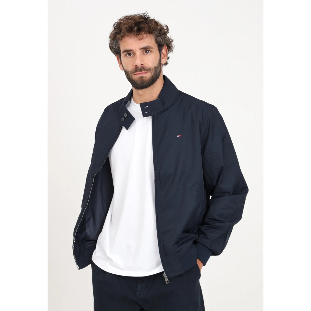 Tommy Hilfiger Blauwe Warm Gewatteerde Jas voor Mannen Blue Heren