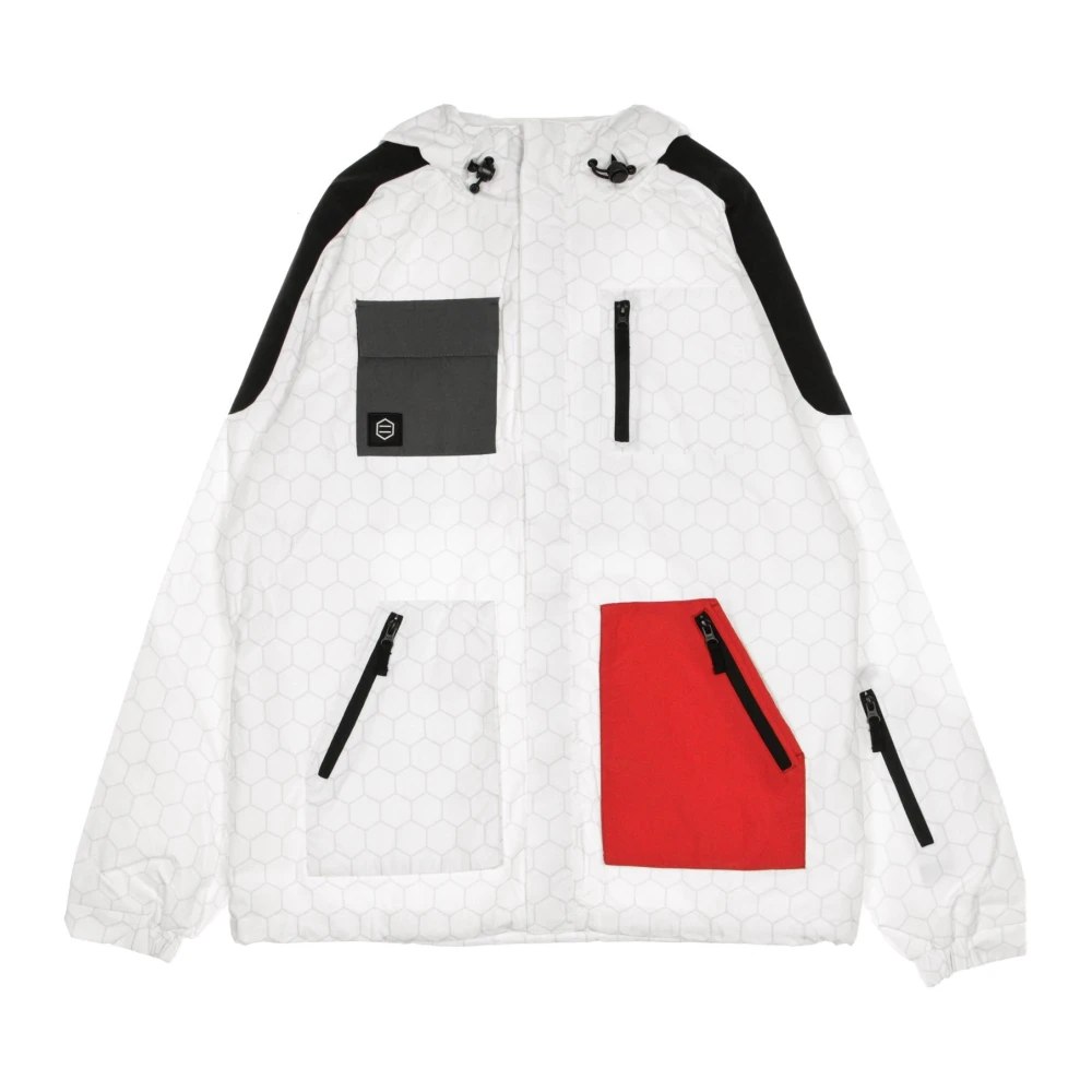 Dolly Noire Soldier Full Zip Windbreaker Jas White Heren