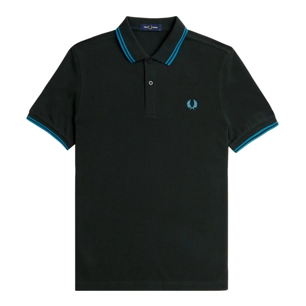 Fred Perry Marine Groen Twin Tipped Polo Shirt Green Heren