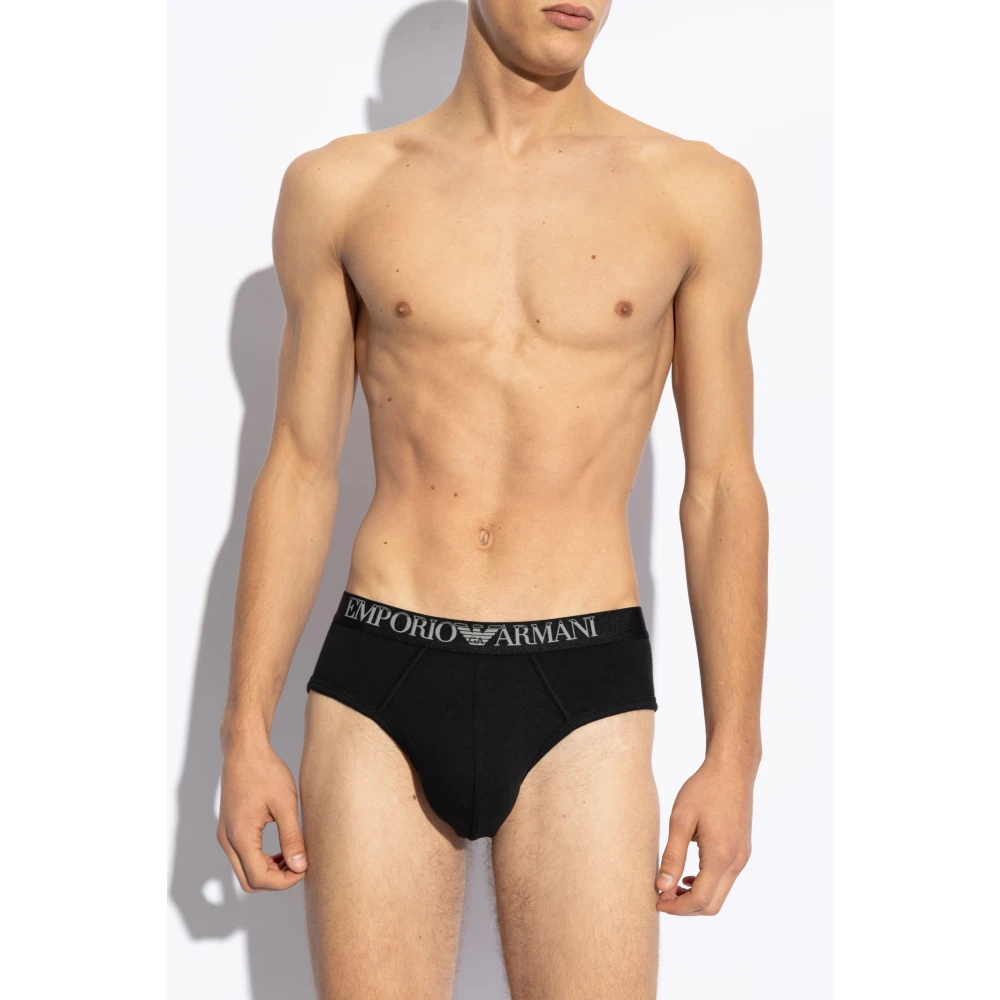 Emporio Armani Twee-Pack Onderbroeken Black Heren