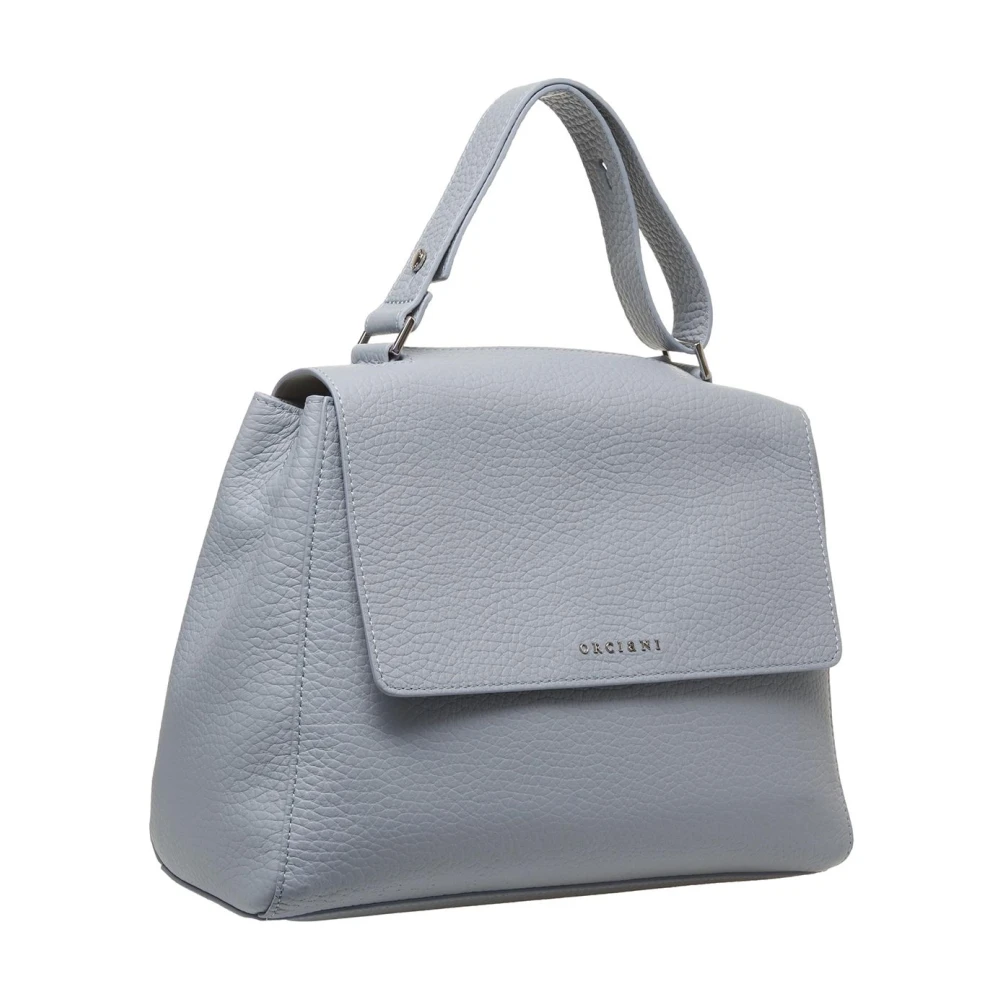 Orciani Blauwe Leren Schoudertas Chic Ontwerp Blue Dames