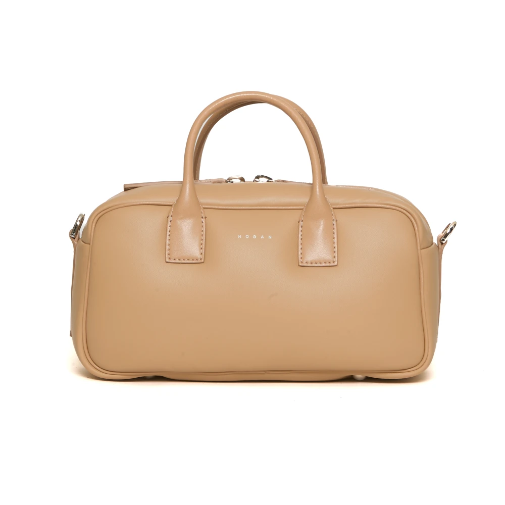 Hogan Beige Leren Handtas Beige Dames