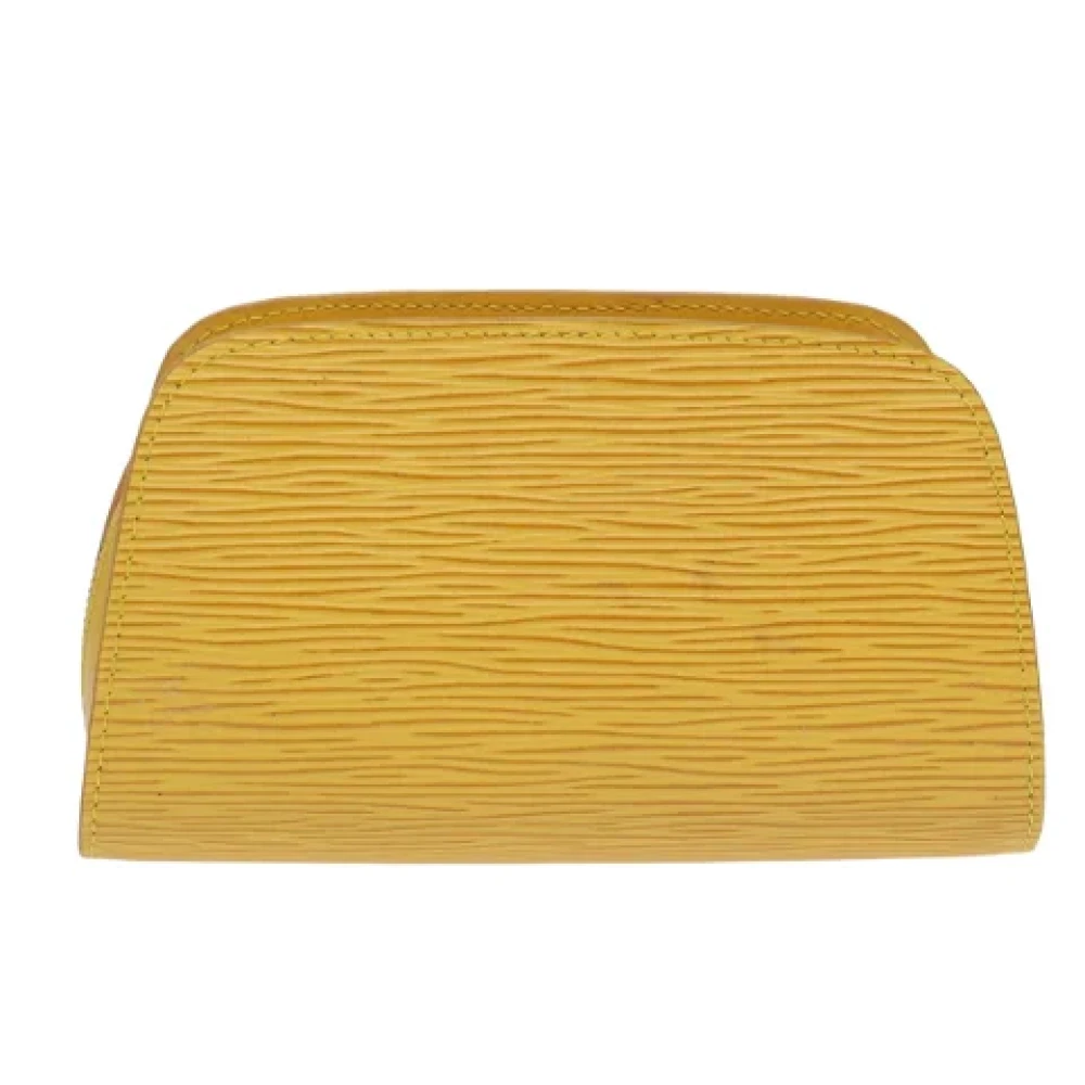 Louis Vuitton Vintage Pre-owned Leather pouches Yellow Dames