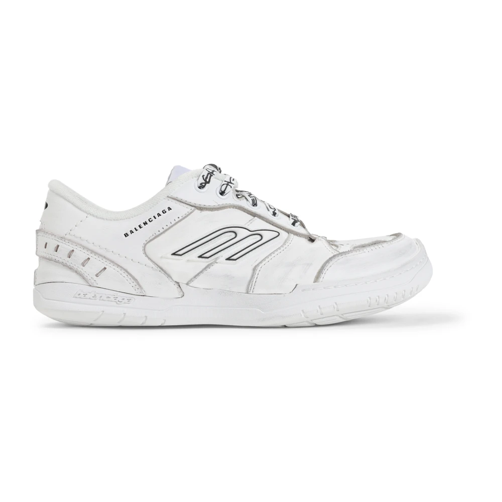 Balenciaga Hamptons Medium Worn-out Sneaker Dames Schoenen Wit
