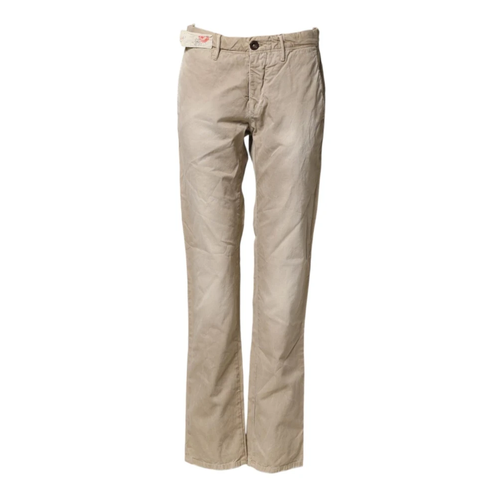 Incotex Women's Beige Straight Trousers, W30, Mid Waist Straight Casual Chino Trouser Trousers