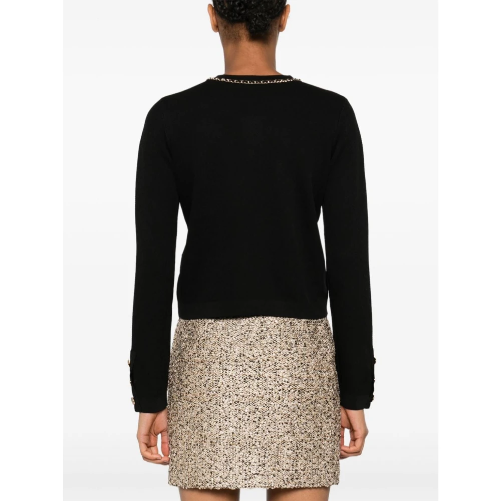 Elisabetta Franchi Zwarte Sweatshirt Aw24 Stijlvol Gezellig Black Dames