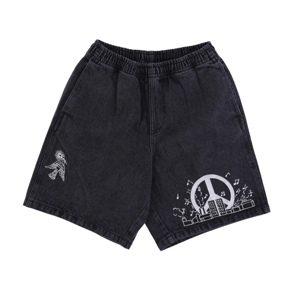 Obey Zwarte Denim Gemakkelijke Pasvorm Jeans Black Heren