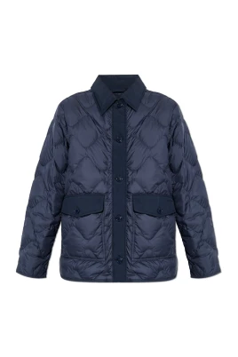 Vadderad jacka med broderad logotyp