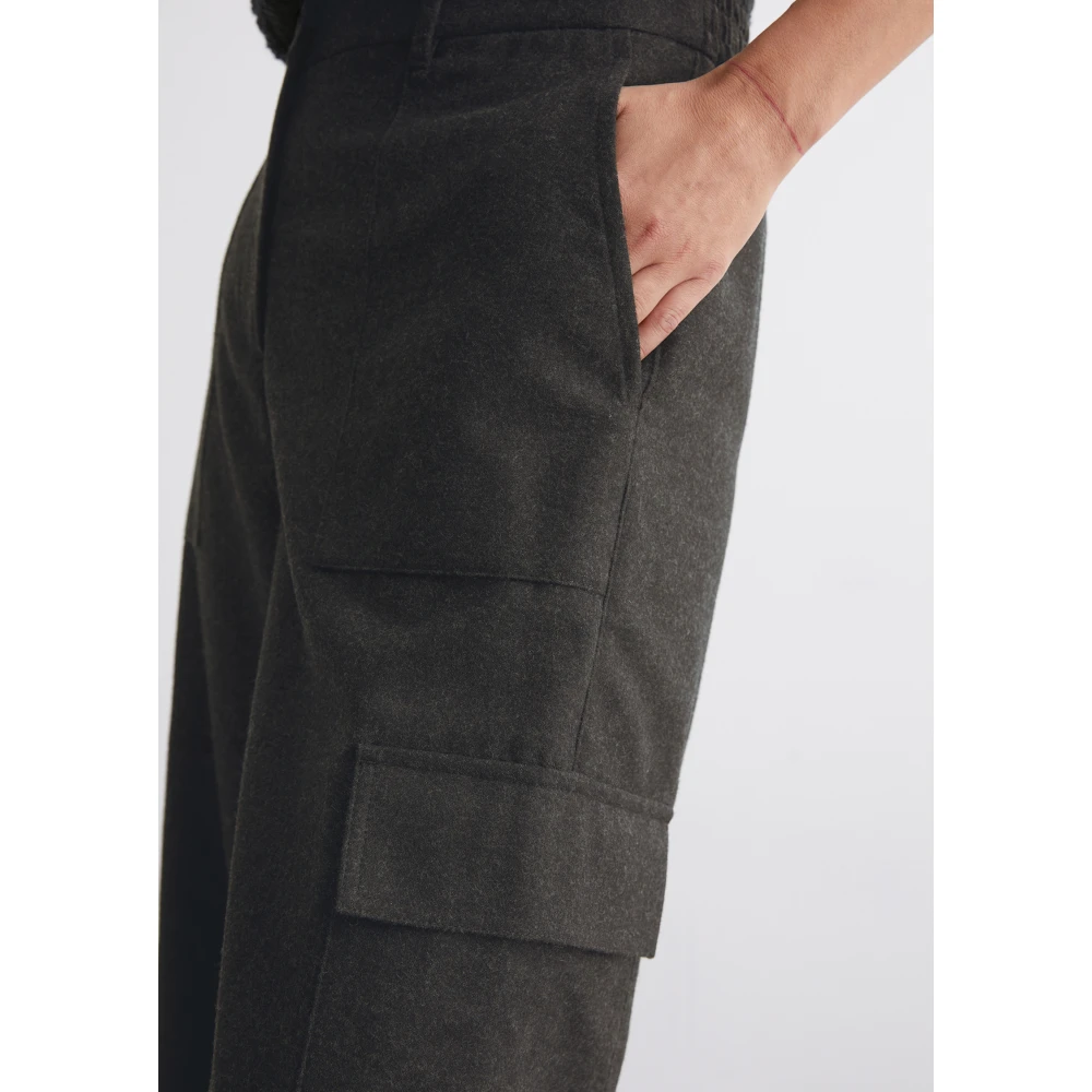 Marc O'Polo Cargo broek wijd Gray Dames