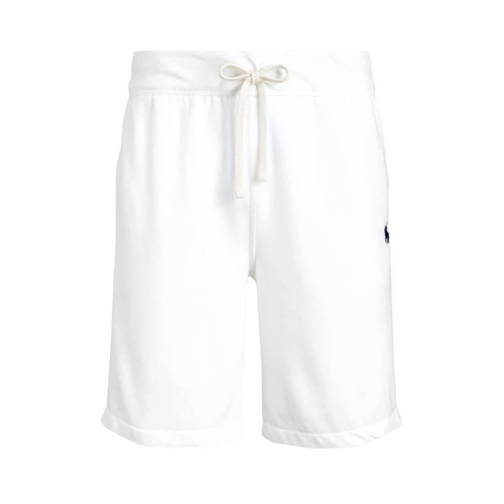 Ralph Lauren Zachte Katoenmix Fleece Shorts White Heren