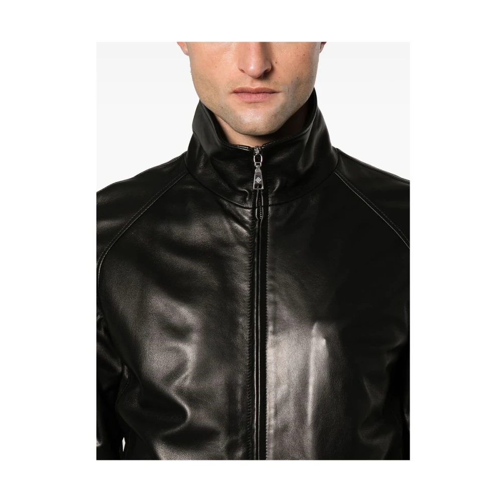 Tagliatore Leren jas Black Heren