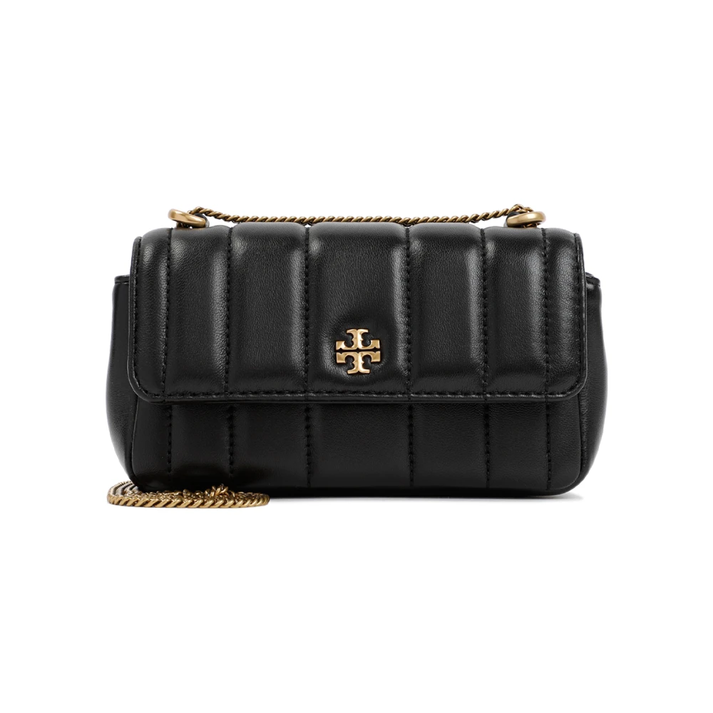 TORY BURCH Mini Flap Tas in Zwart Leer Black Dames