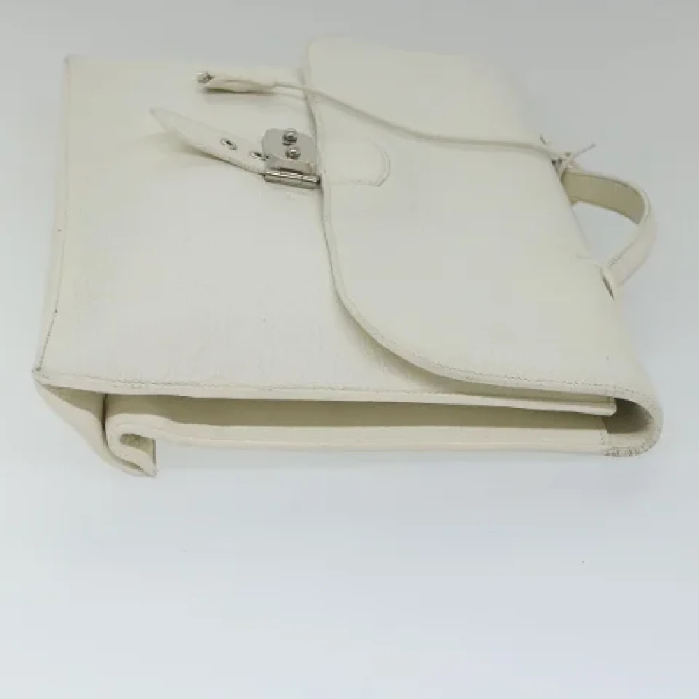 Hermès Vintage Pre-owned Leather briefcases White Dames
