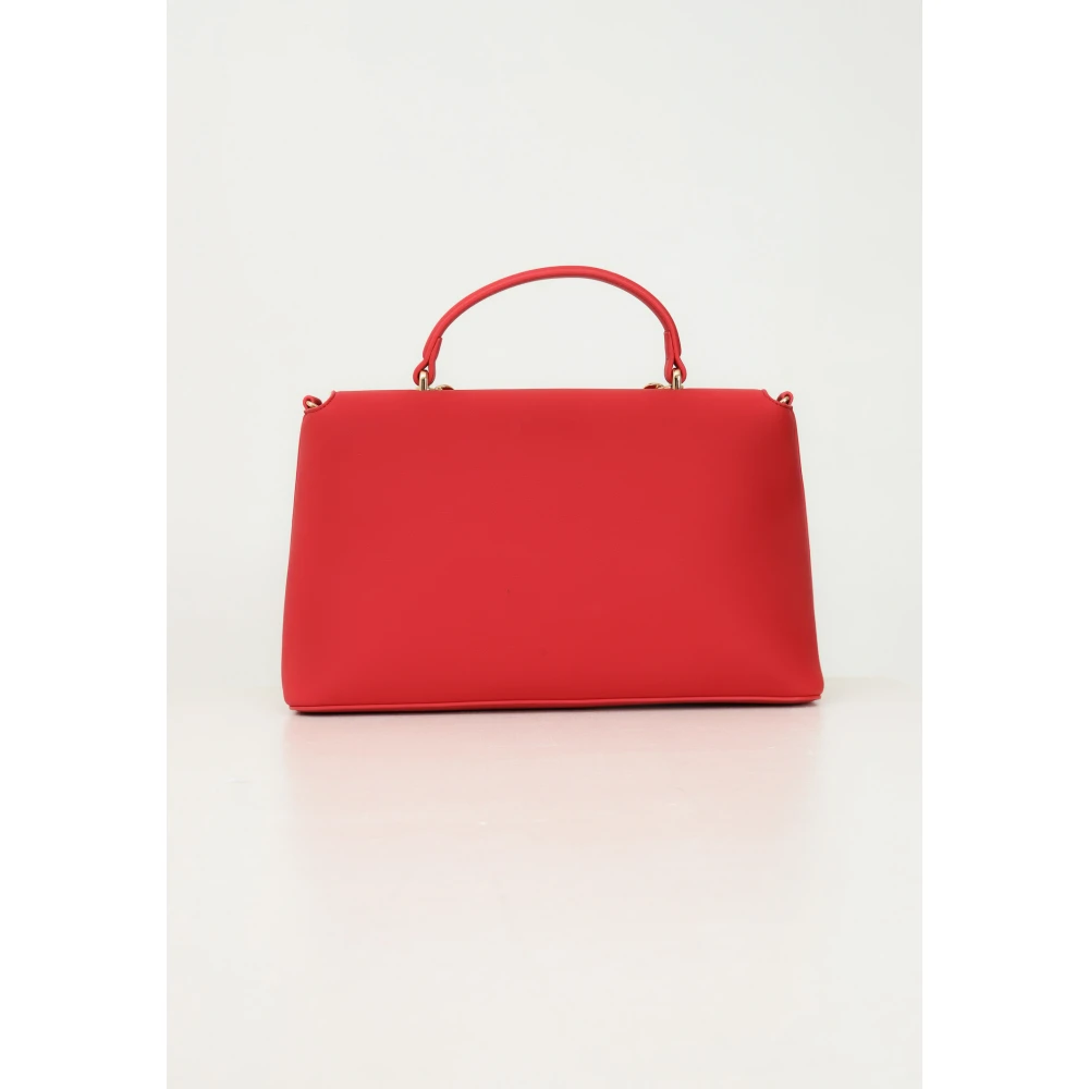 Love Moschino Rode handtas met gouden logoketting Red Dames