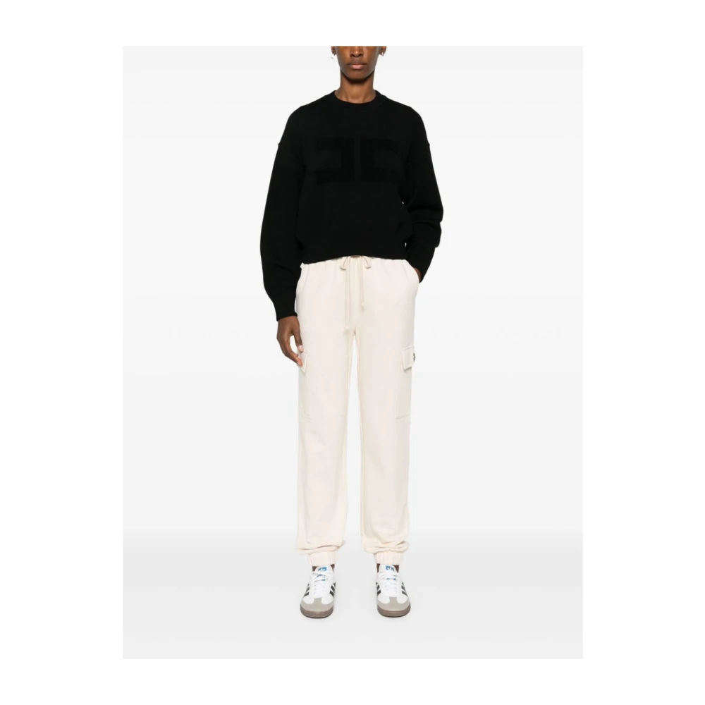 Elisabetta Franchi Geborduurde Cropped Sweatshirt Black Dames