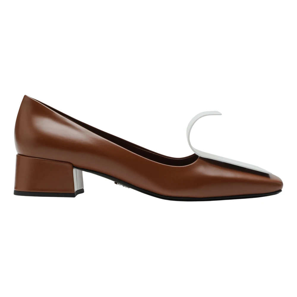 Prada Women's Brown Elegant Heeled Decollete Shoes - Pumps - 8 Uk - Shoes