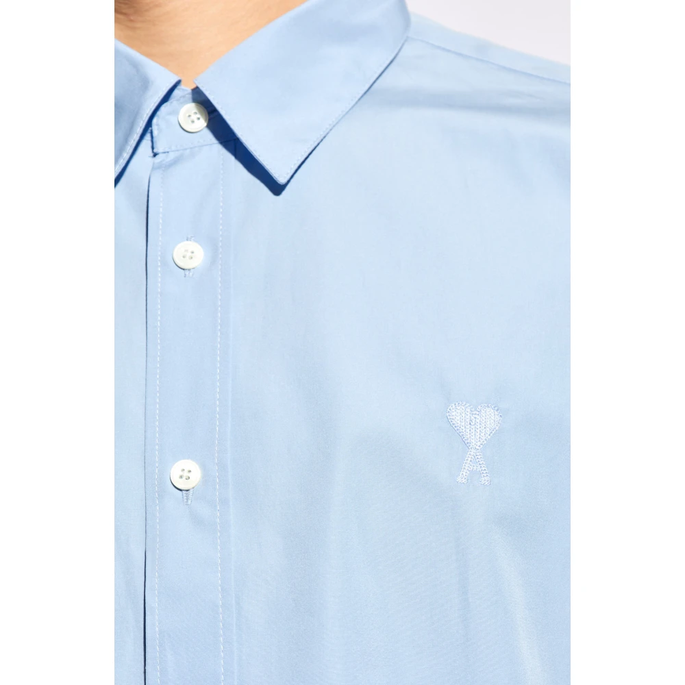 Ami Paris Shirt met logo Blue Heren