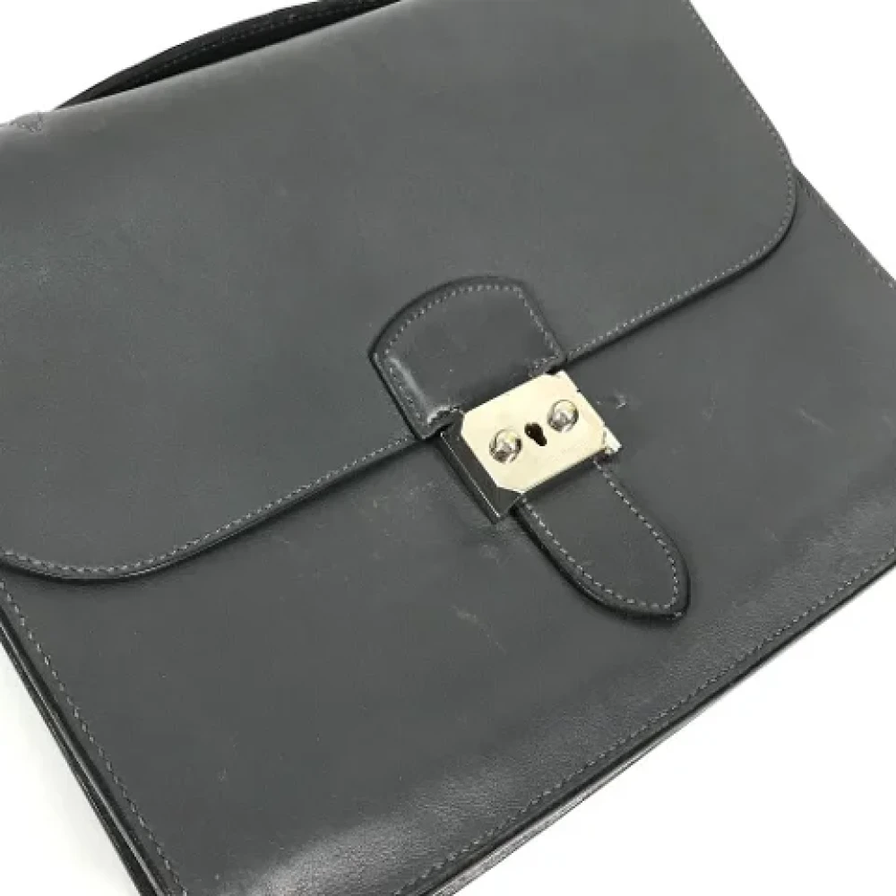 Hermès Vintage Pre-owned Canvas handbags Gray Dames