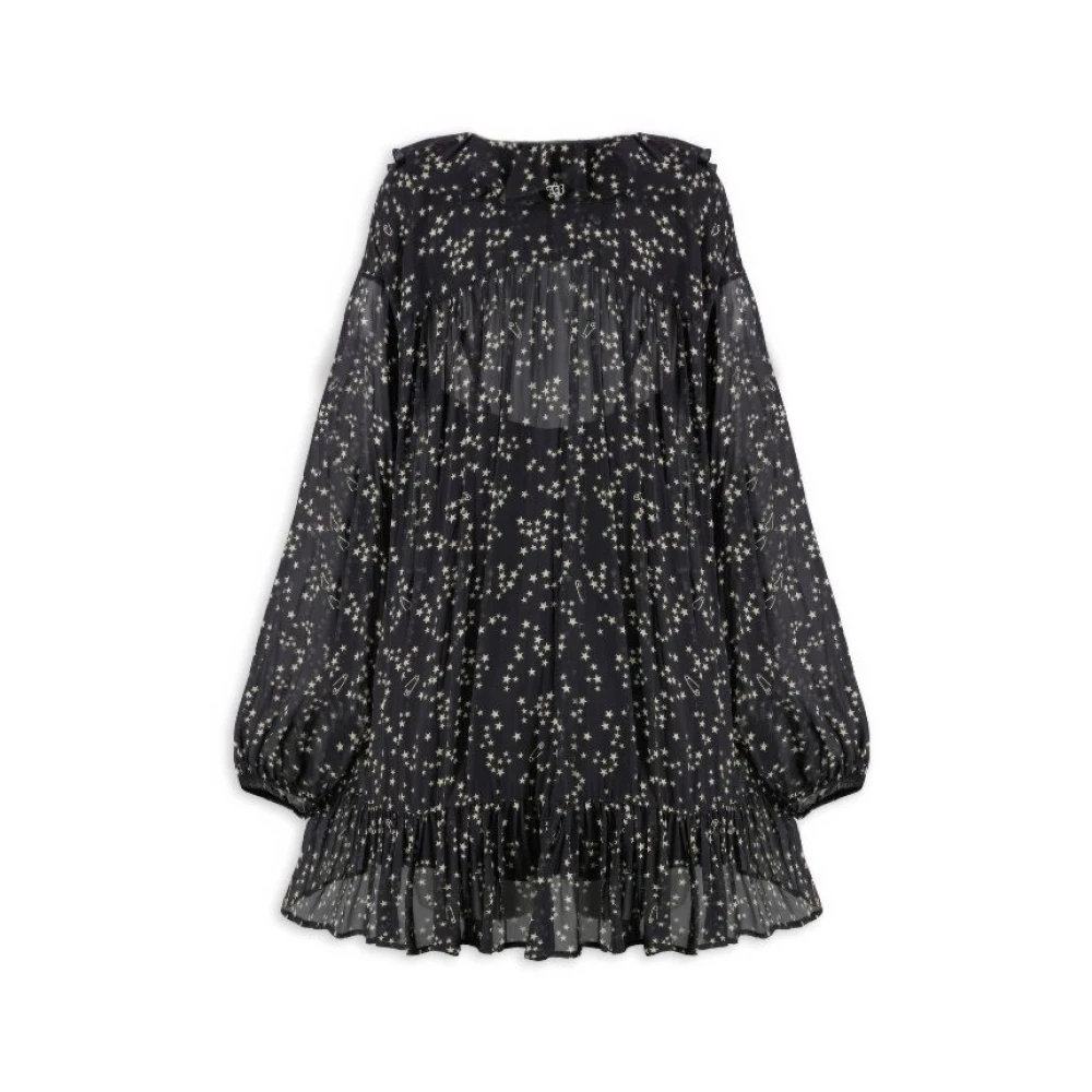 Aniye By Georgette Jurk met Ballonmouwen en Sterrenprint Black Dames