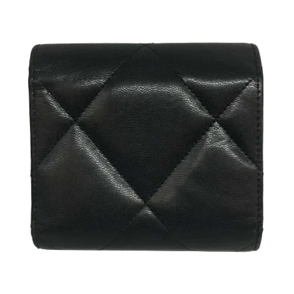 Chanel Vintage Pre-owned Leather wallets Black Dames