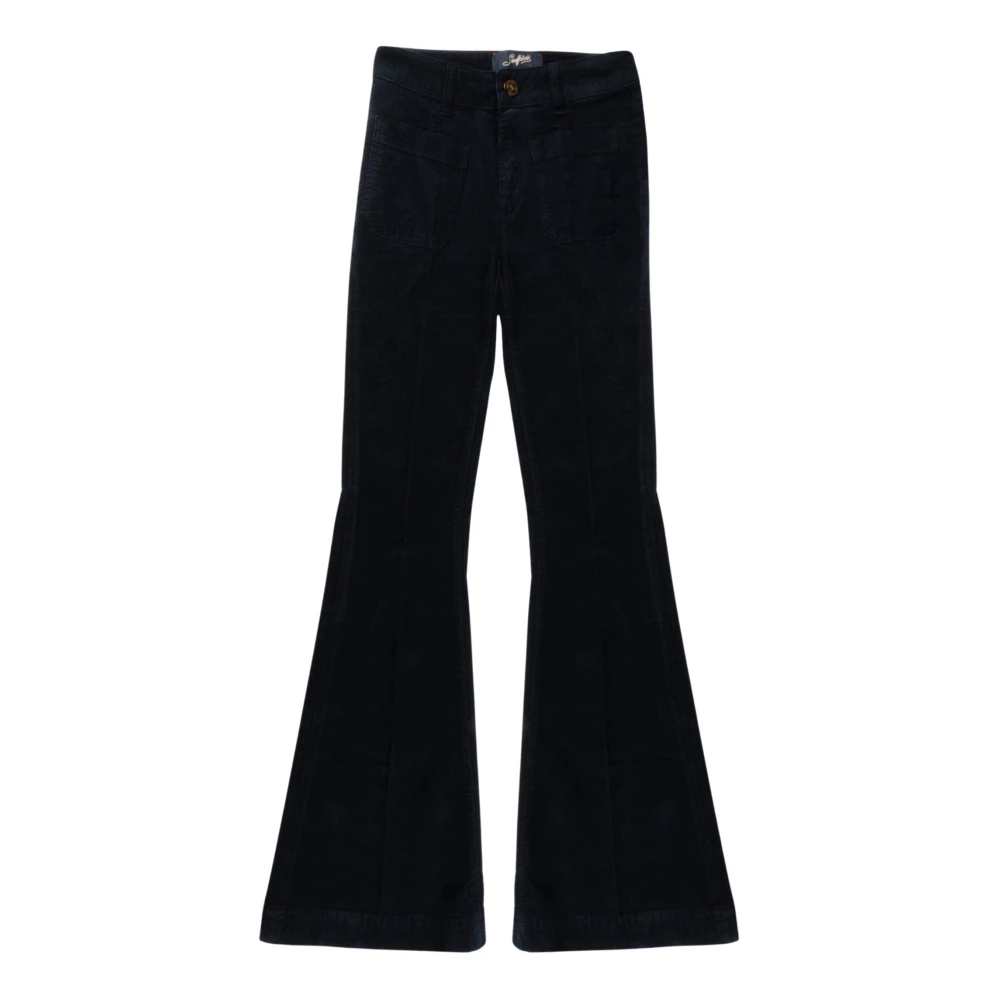 Seafarer Stretch Flair Corduroy Broek Blue Dames