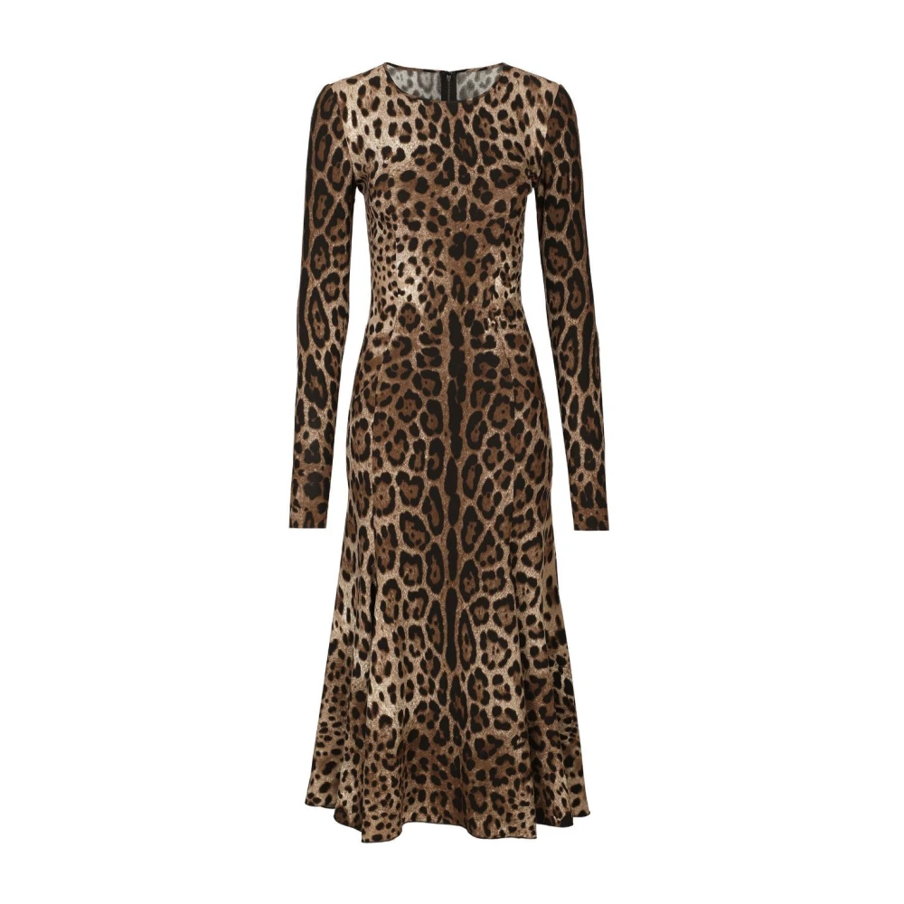 Dolce & Gabbana Elegante Zwarte Jurk Multicolor Dames