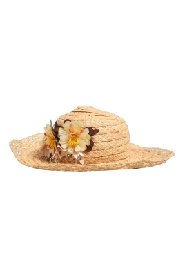 Wide Brim Floral Bucket Capello Hatt