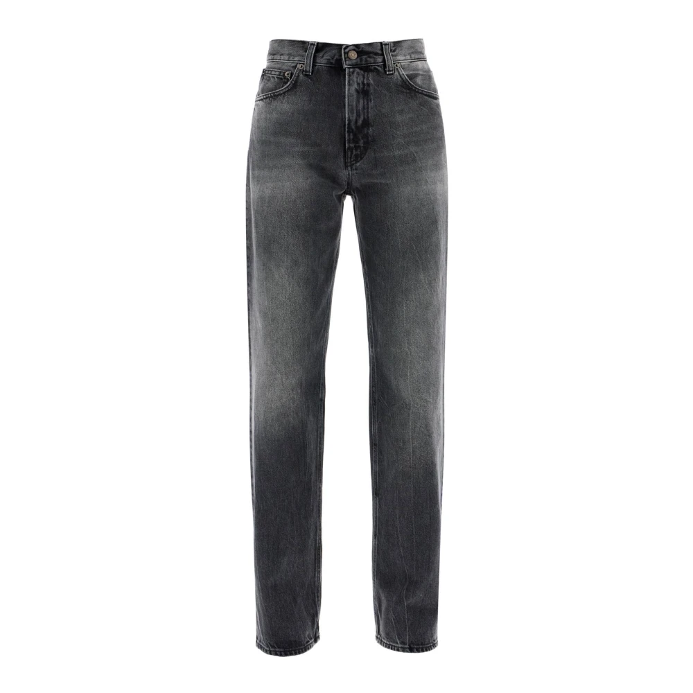 Haikure Koreaanse Straight-Cut Jeans Gray Dames