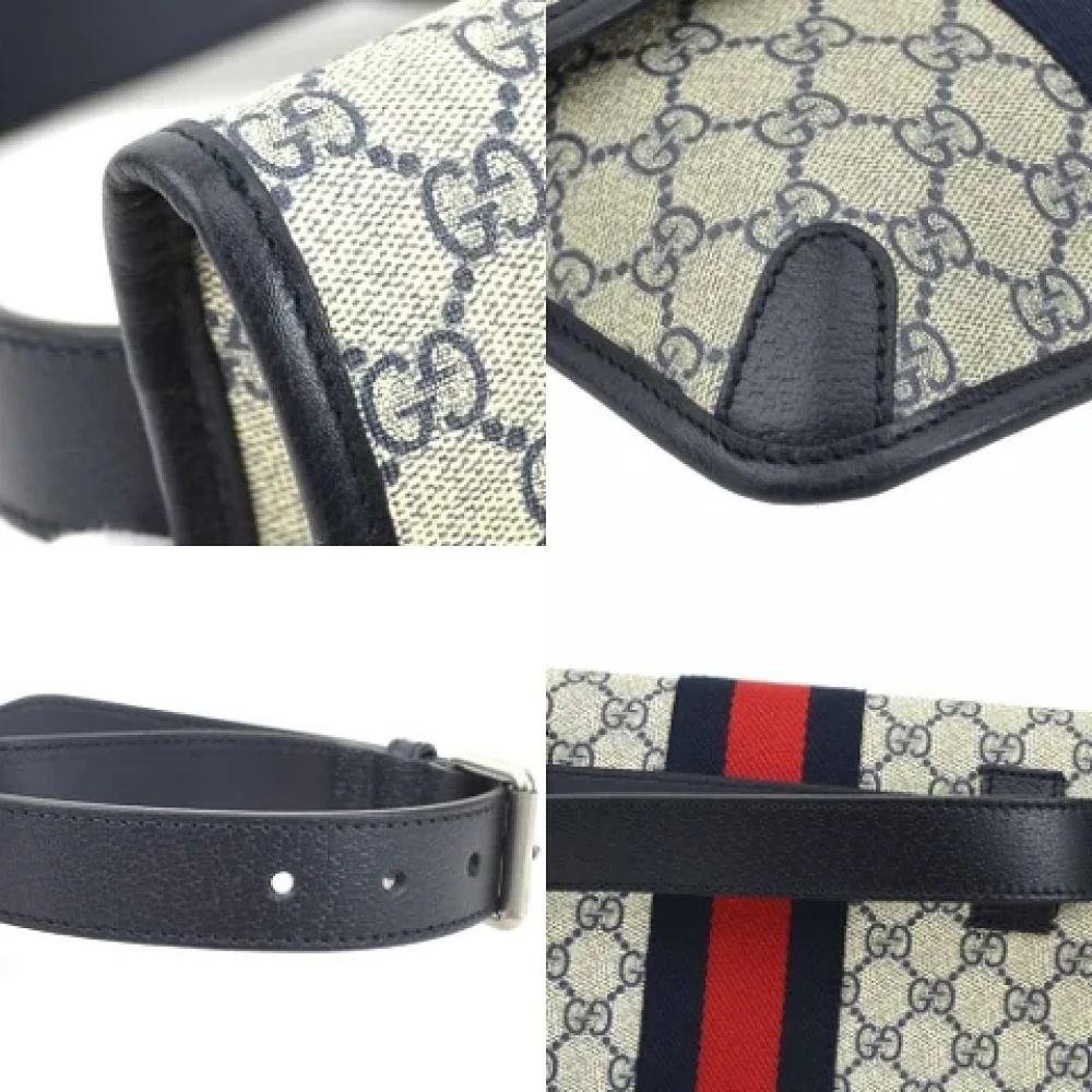Gucci Vintage Pre-owned Fabric gucci-bags Blue Heren