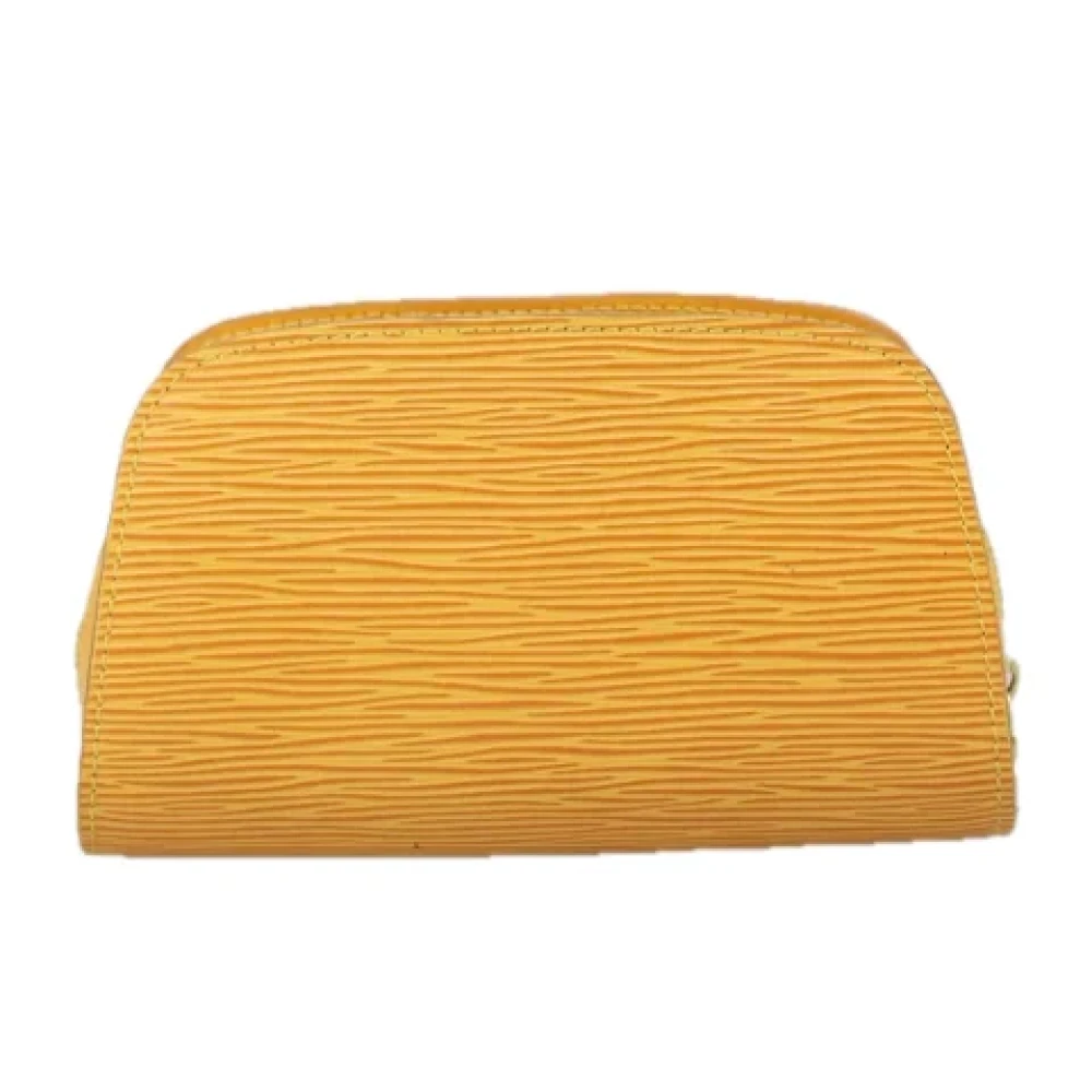 Louis Vuitton Vintage Pre-owned Leather pouches Yellow Dames
