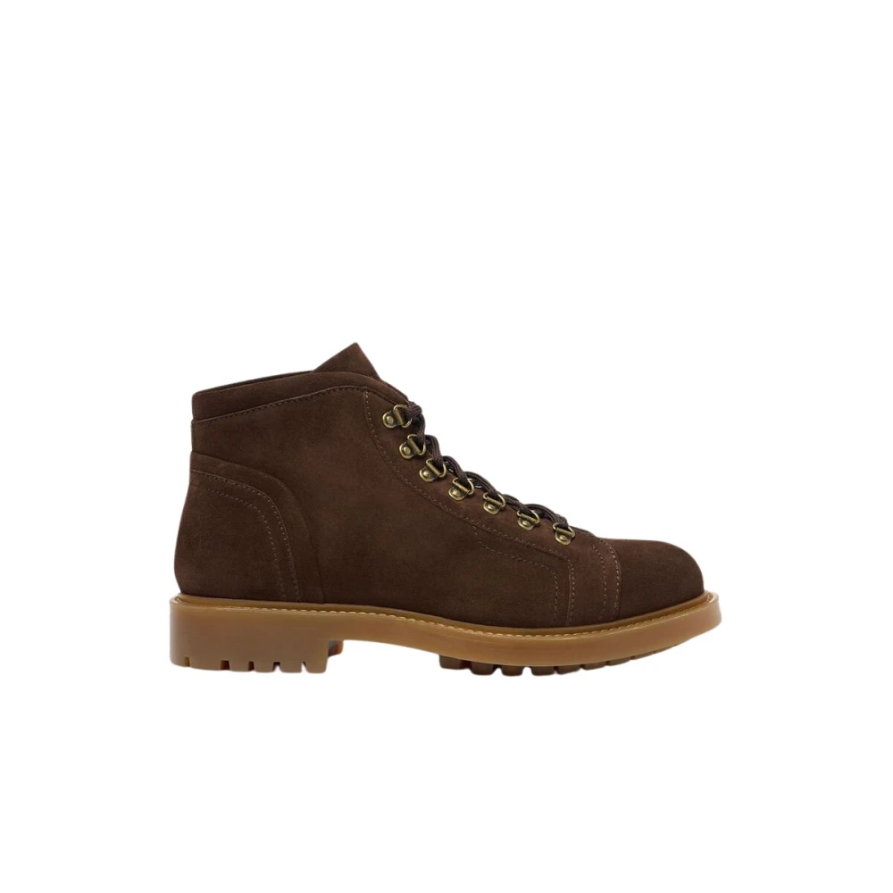 Scarosso Men's Brown Gino Boot - Lace-Up Boots - 10 Uk - Shoes