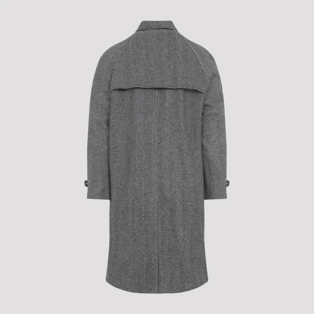 BRUNELLO CUCINELLI Grijze Medium Jas Gray Heren