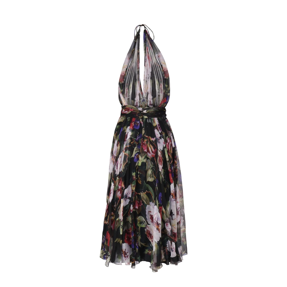 Dolce & Gabbana Multicolor V-hals jurk Multicolor Dames