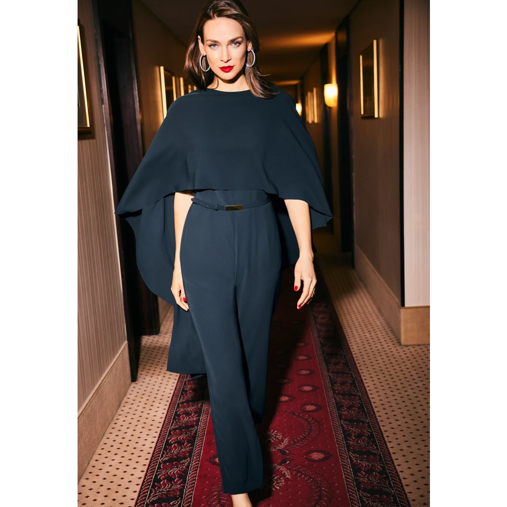 Vera Mont Gelaagde Jumpsuit Blue Dames