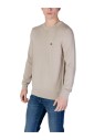 pull-en-coton-beige-col-rond