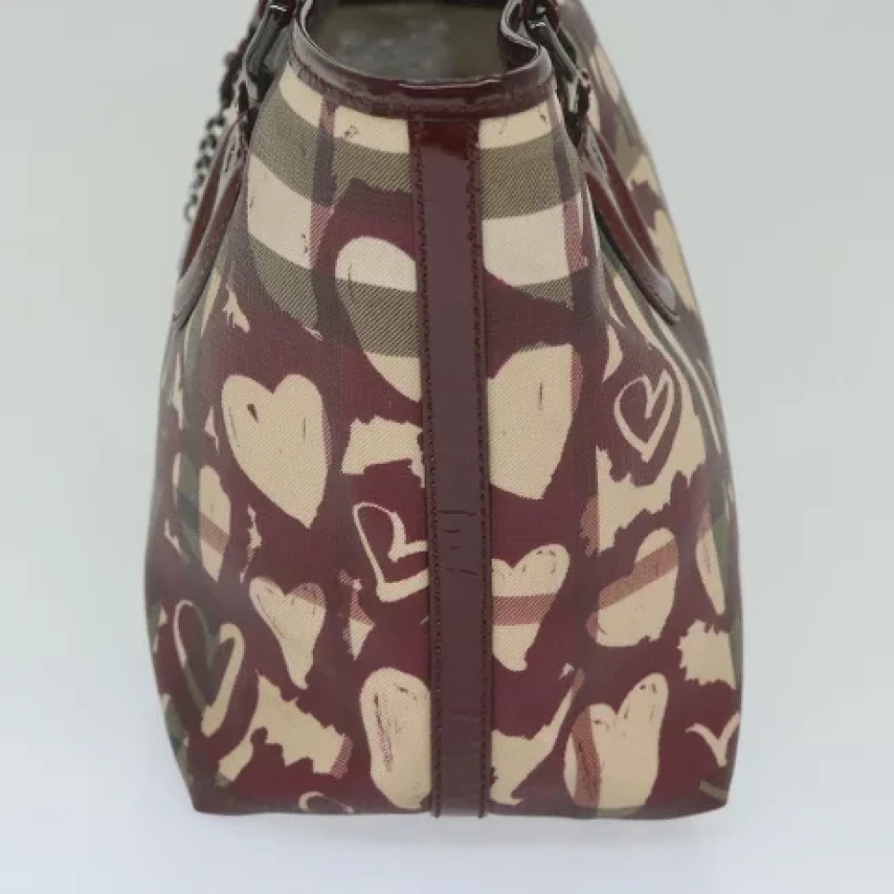 Burberry Vintage Pre-owned Canvas totes Red Dames