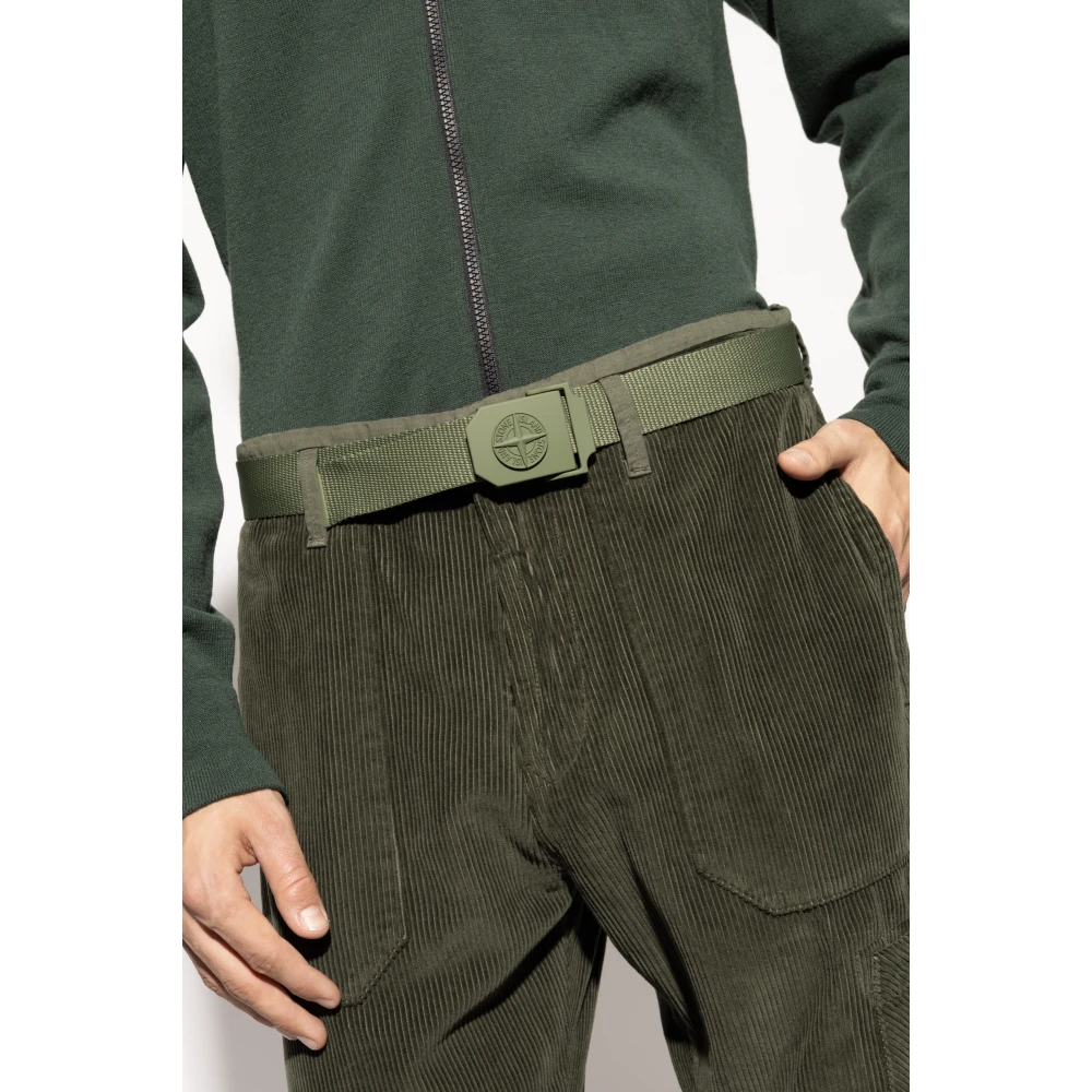 Stone Island Logo Belt Green Heren