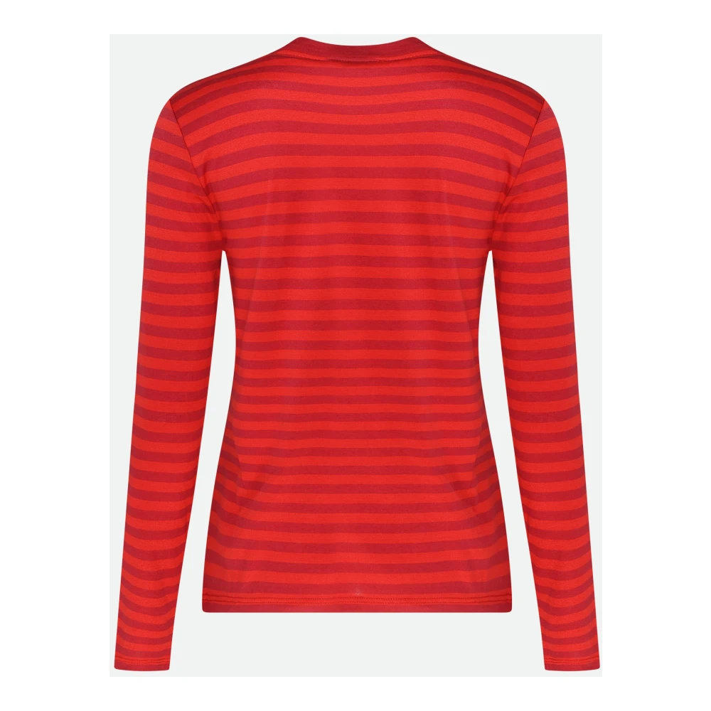 Max Mara Rood Gestreepte Top Red Dames