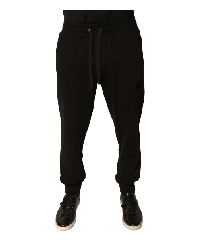 black-cotton-jogger-pants-with-logo