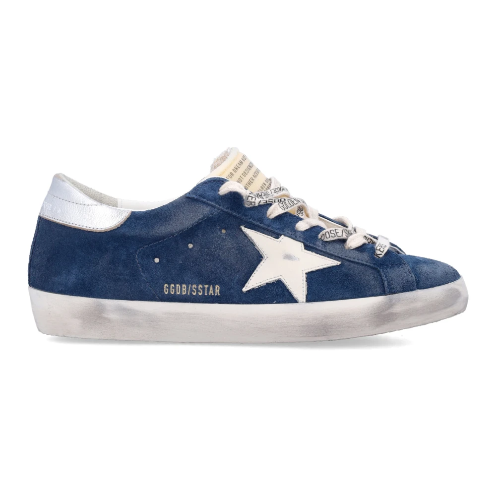 Golden Goose Men's Blue Sneakers, 9 Uk, Super-Star Trainers