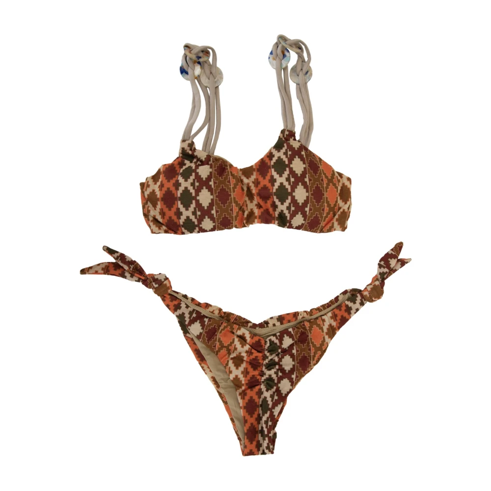 Me-Fui Women's Lace Bandeau Bikini Set
