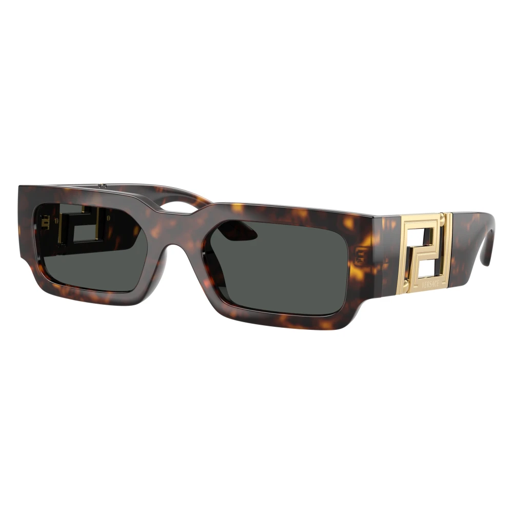 Versace Unisex Brown Rectangle Sunglasses - Sunglasses - 54 Mm - Accessories