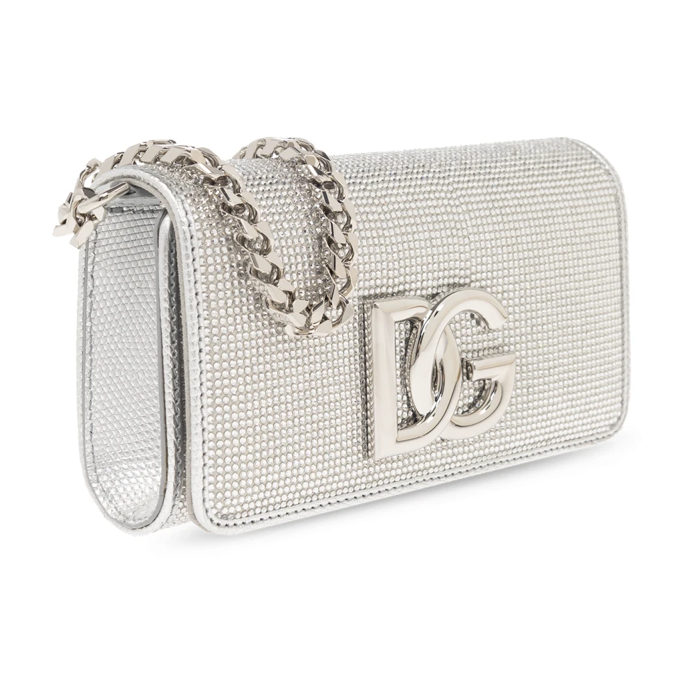 Dolce & Gabbana Schoudertas met kristallen Gray Dames