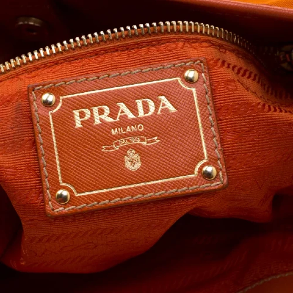 Prada Vintage Pre-owned Nylon totes Orange Dames