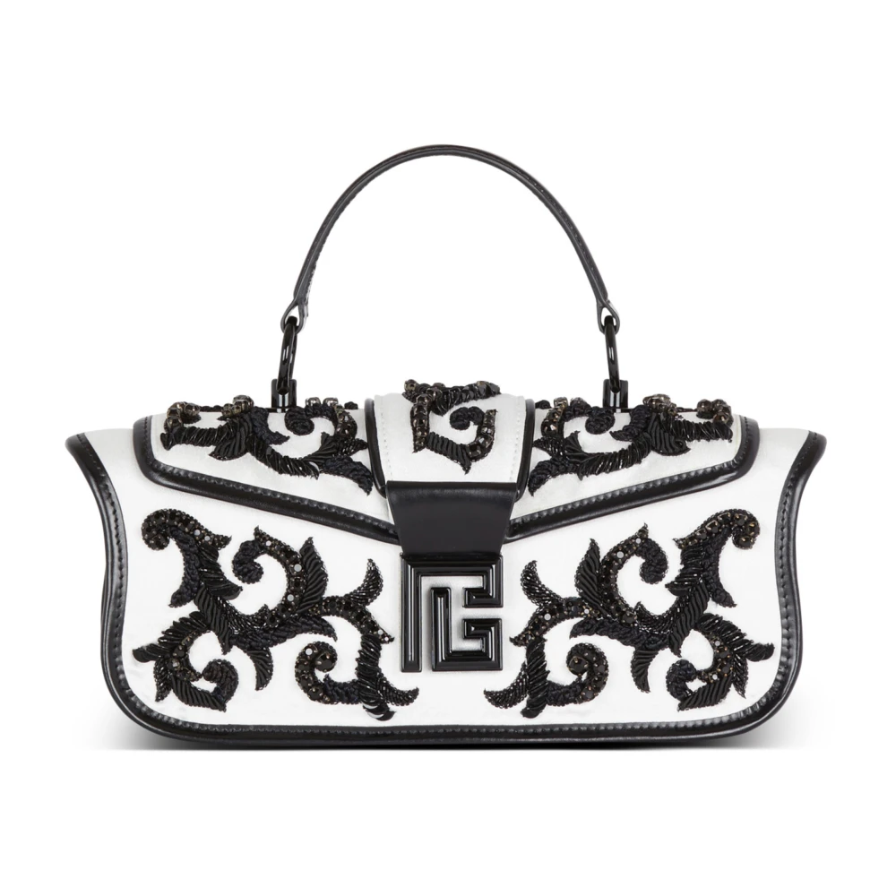 Balmain Blaze Pouch Satin Tas White Dames