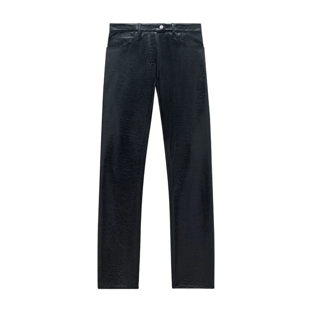 Courrèges Zwarte Slim Fit Stretch-Katoen Jeans Black Dames