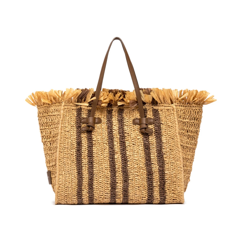 Gianni Chiarini Marcella Shopper met Gehaakte Details Beige Dames