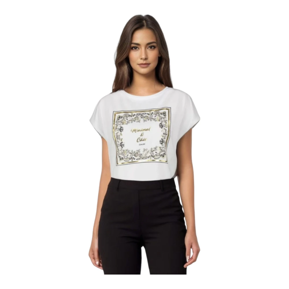 Gaudi Korte Mouw T-shirt Black Dames