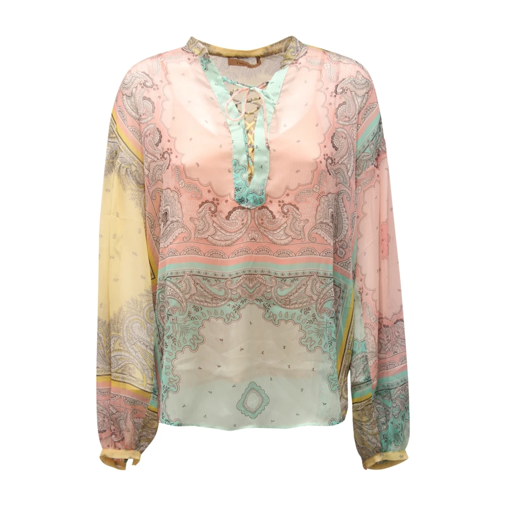 Twinset Women's Multicolor Blouses, Xs, Blusa Con Canotta